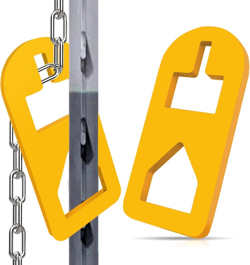 TNCZHYLX T Post Puller Fence Post Puller, Farm Equipment Tractor Accessories, Use Different Chains S Hooks Jacks Tractor Buckets from (Yellow) - Image 1
